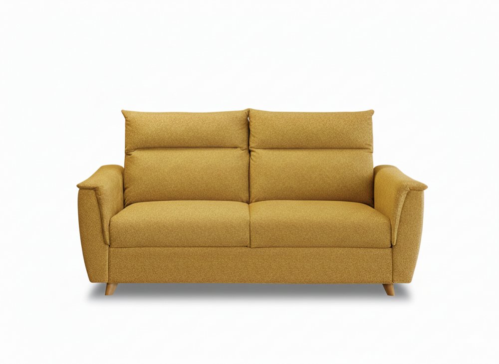 Canapé convertible express 140 PATRICIA déhoussable dossier moelleux matelas 16 cm 