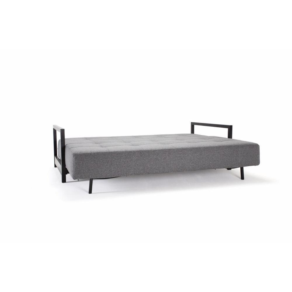 INNOVATION LIVING  Canape design convertible BIFROST DELUXE lit 155*200 cm Tissu Twist Charcoal gris