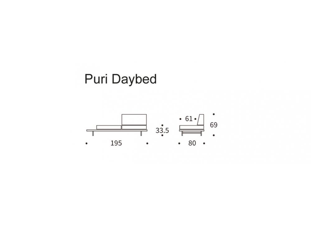 INNOVATION LIVING Canapé convertible PURI chêne couchage 195x80 cm tissu Corduroy Ivory