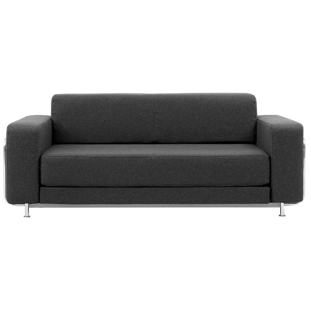 Canapé lit convertible design SILVER cadre métal chromé couchage 140*196cm  SOFTLINE