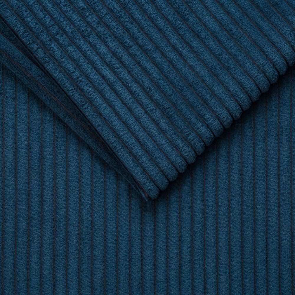 Canapé convertible express MIDNIGHT 120cm matelas 16cm velours côtelé zoom bleu