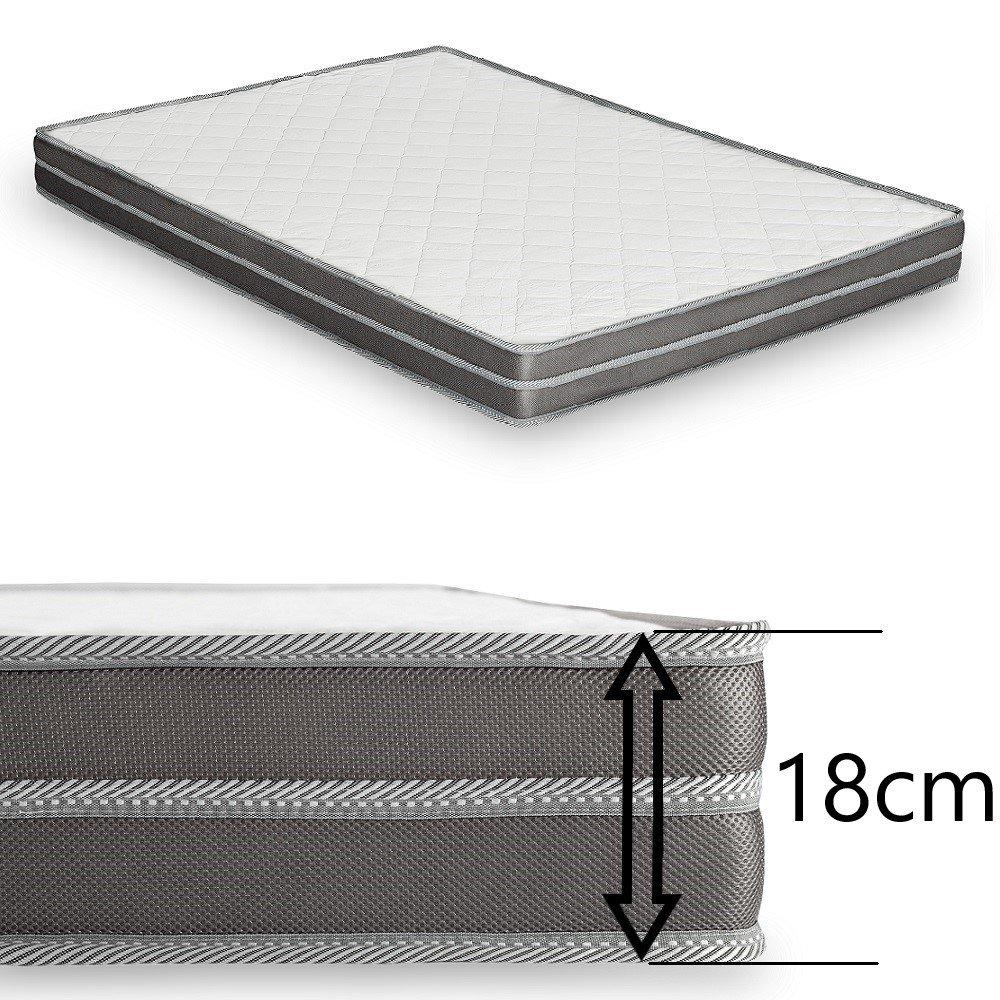 Canapé lit 3 places MONTMARTRE en microfibre taupe couchage 140cm convertible express MATELAS 18CM