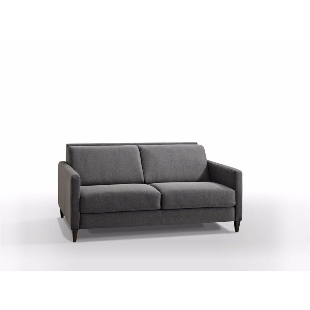 Canapé convertible EXPRESS OSLO tweed vert lime Couchage 160cm matelas 16 cm