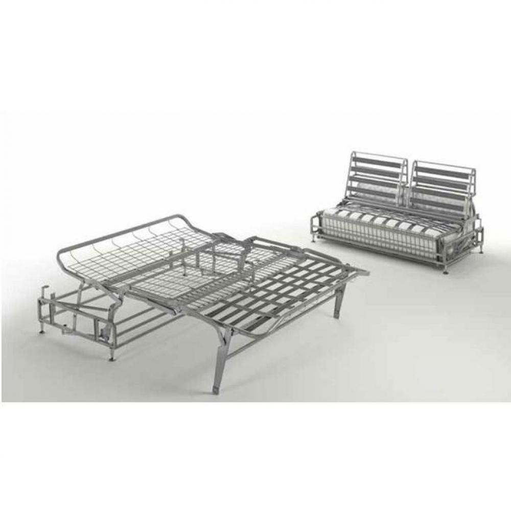 Canapé convertible EXPRESS OSLO tweed vert lime Couchage 160cm matelas 16 cm