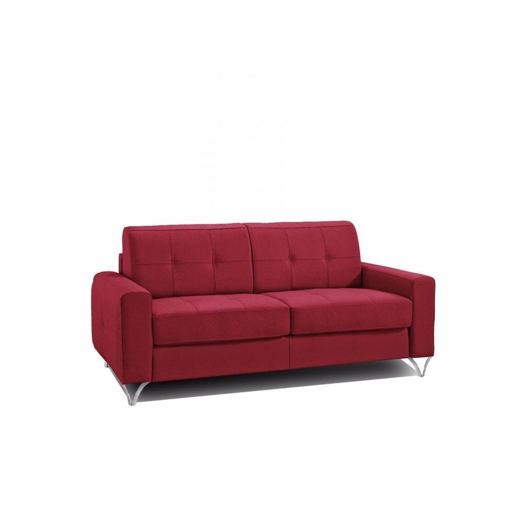Canapé convertible EXPRESS  SQUADRA 120 cm  polyuréthane rouge clair sommier lattes RENATONISI