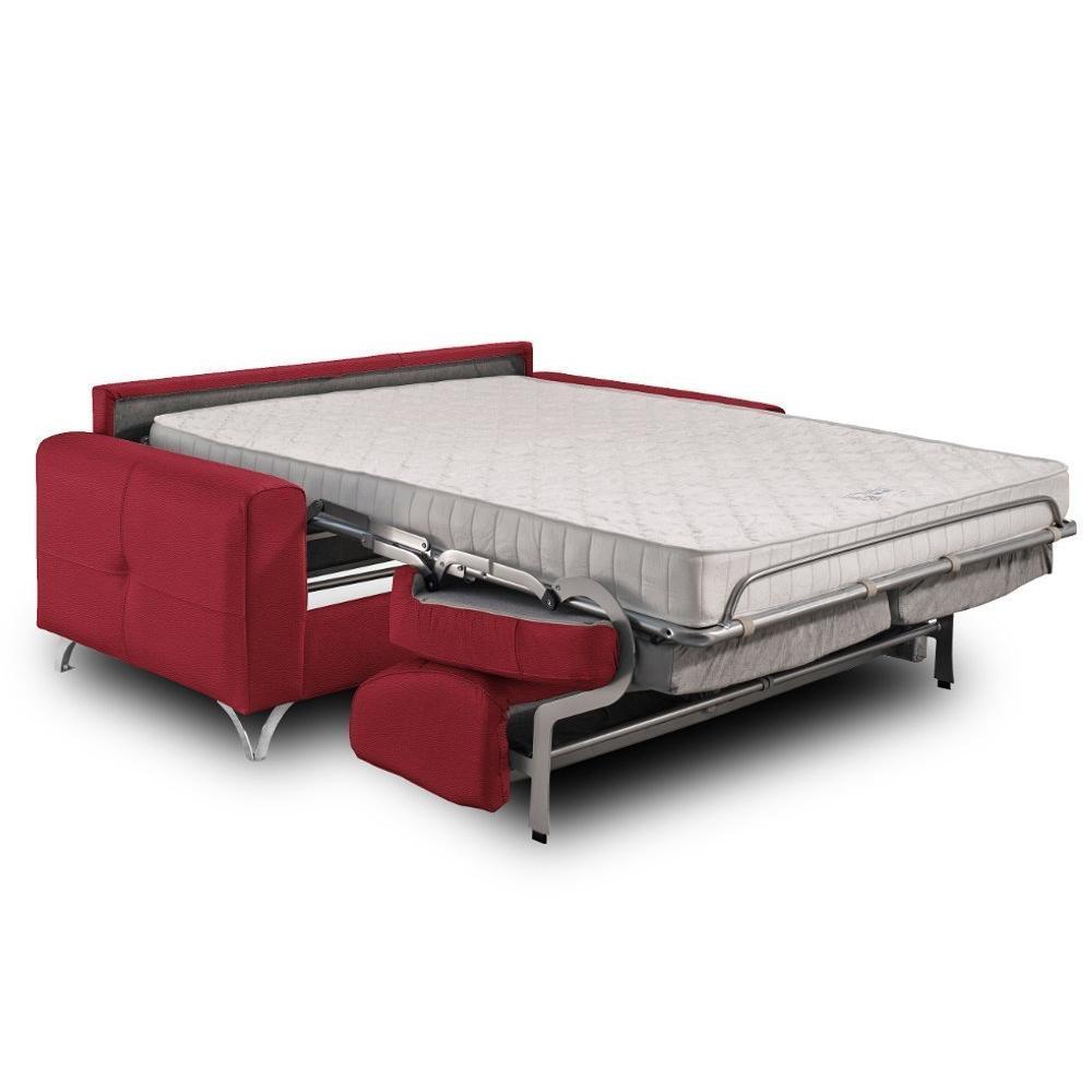 Canapé convertible EXPRESS  SQUADRA 120 cm  polyuréthane rouge clair sommier lattes RENATONISI