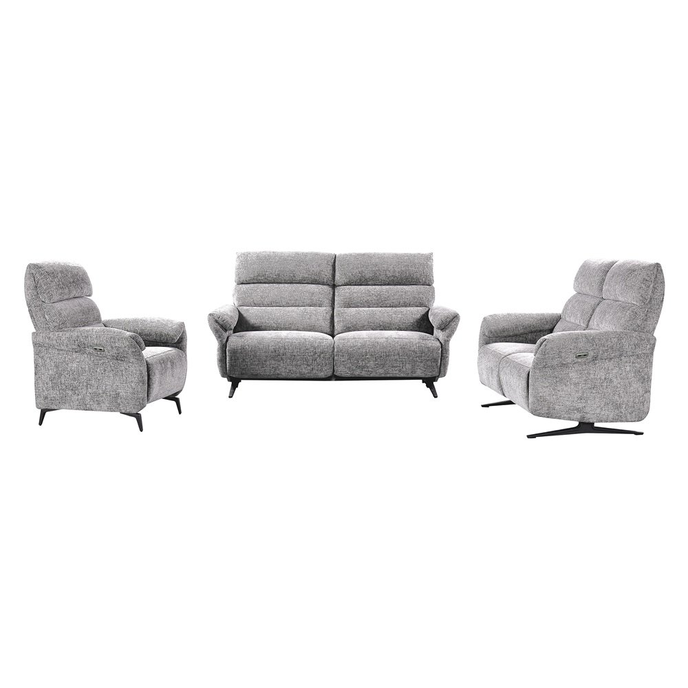 Canapé fixe 2 places AEGIS tissu doucy gris