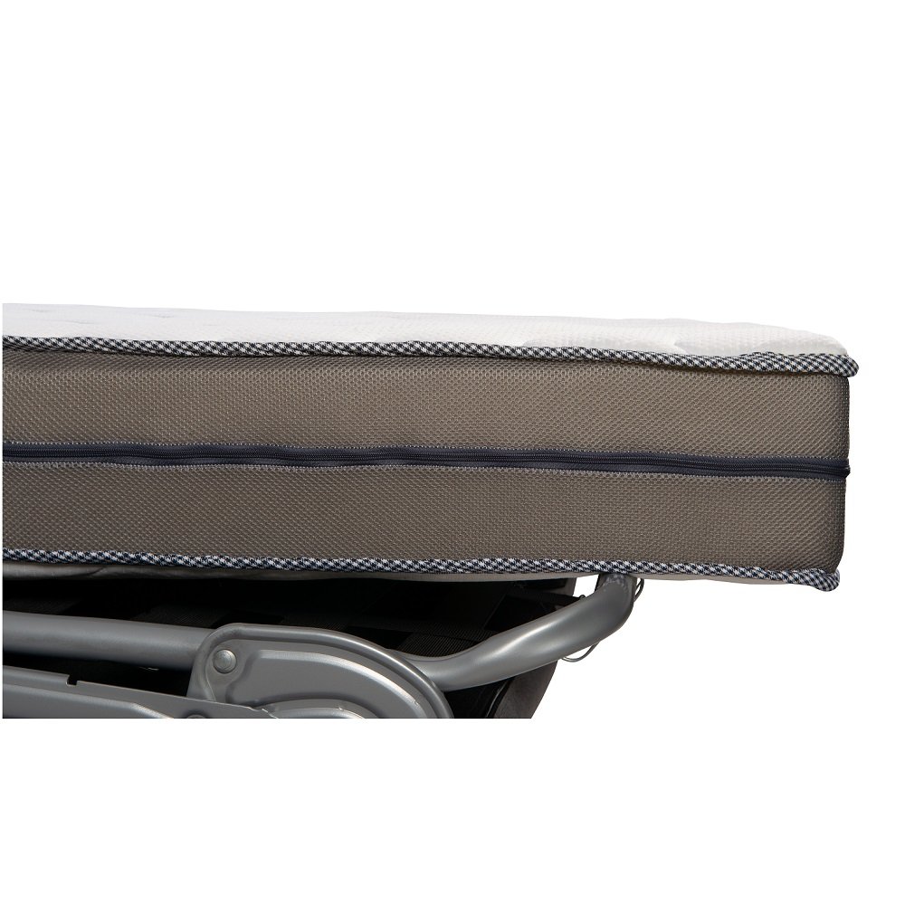 Canapé convertible express DOMUS 140cm matelas 18cm sommier lattes tissu gris anthracite