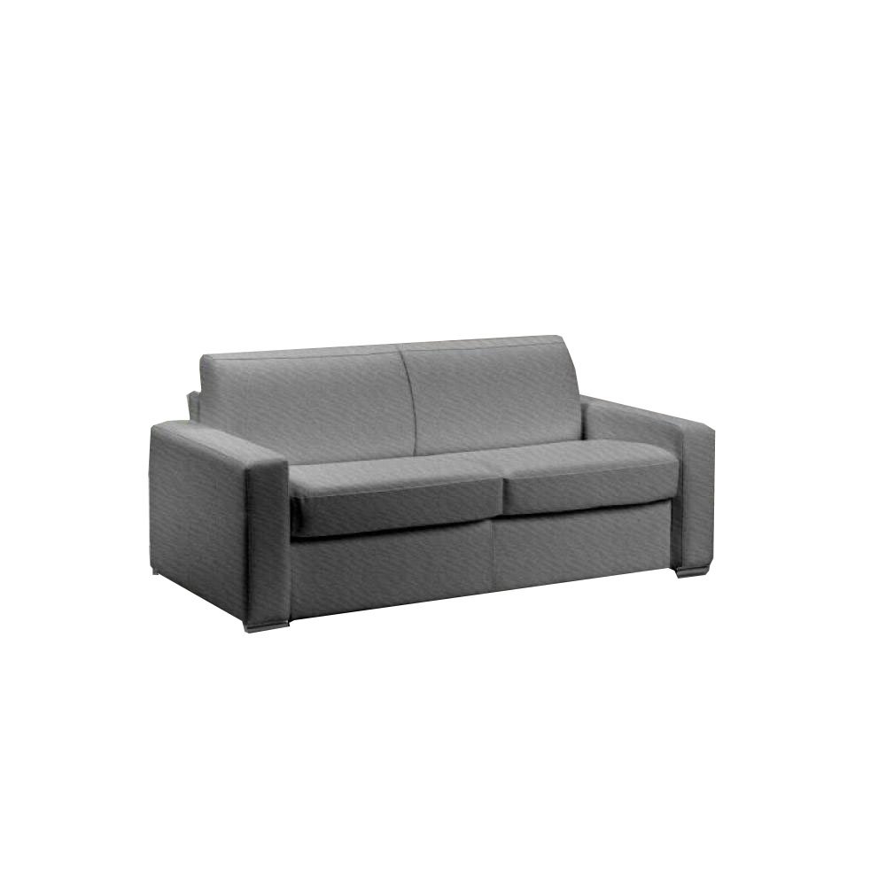 Canapé lit 2-3 places MASTER convertible EXPRESS 120 cm Tweed Cross gris silex MATELAS 18 CM INCLUS