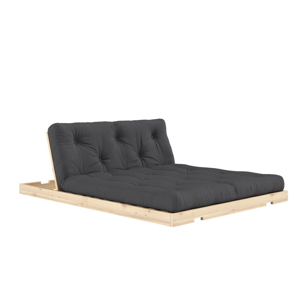Canapé lit futon FLIP Gris Foncé couchage 140 x 200 cm 