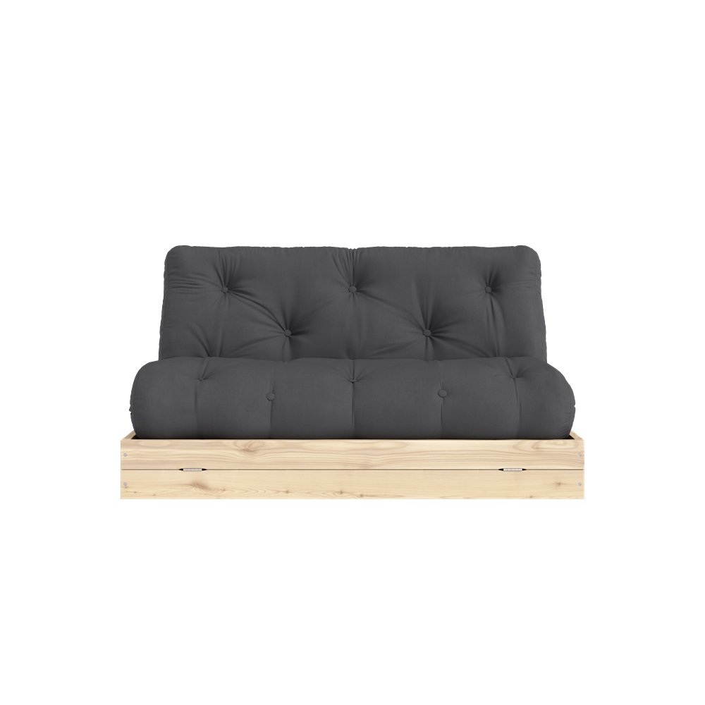 Canapé lit futon FLIP Gris Foncé couchage 140 x 200 cm 