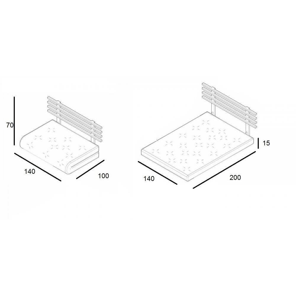 Canapé lit noir SHIN SANO futon avocat couchage 140*200cm