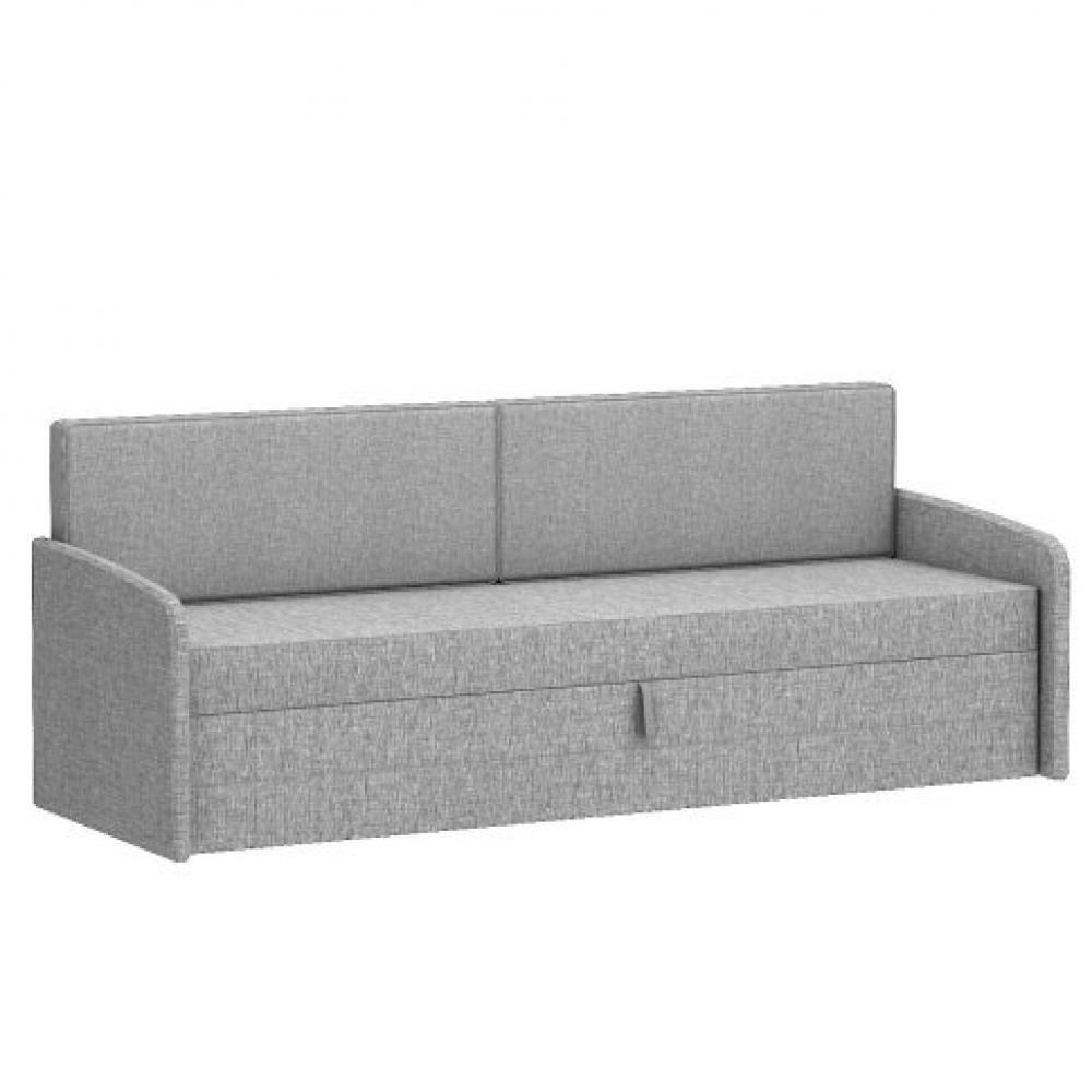 Canapé pour lit escamotable horizontal MULTIMO tissu tweed gris