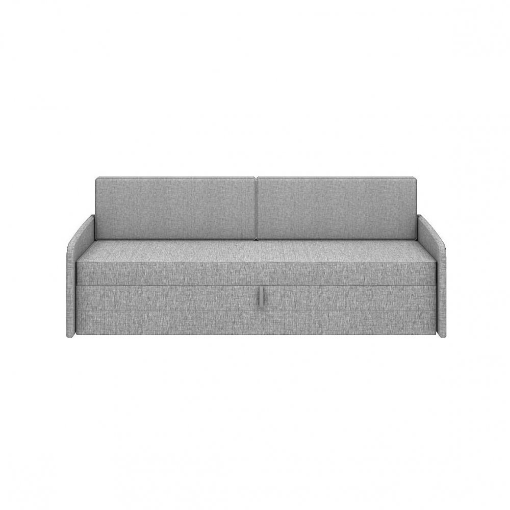 Canapé pour lit escamotable horizontal MULTIMO tissu tweed gris