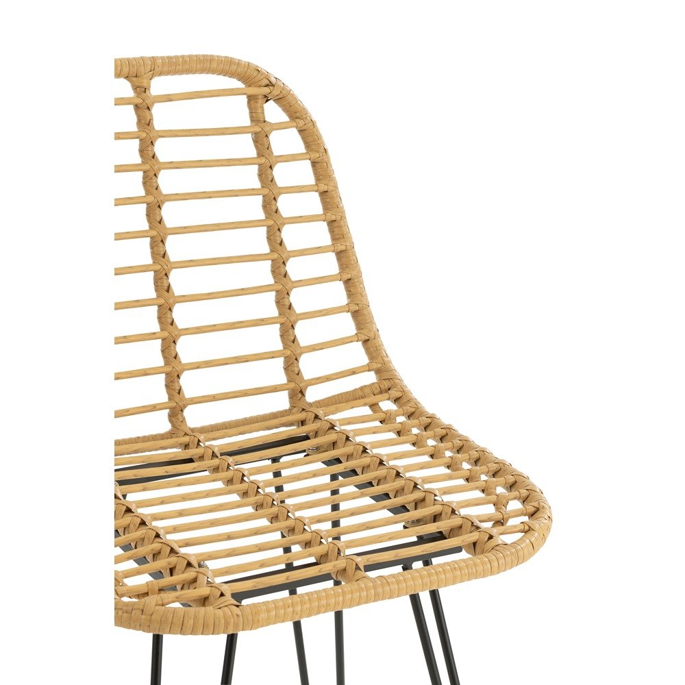 Chaise de Bar Jardin RAPHA  Métal / Rotin 
