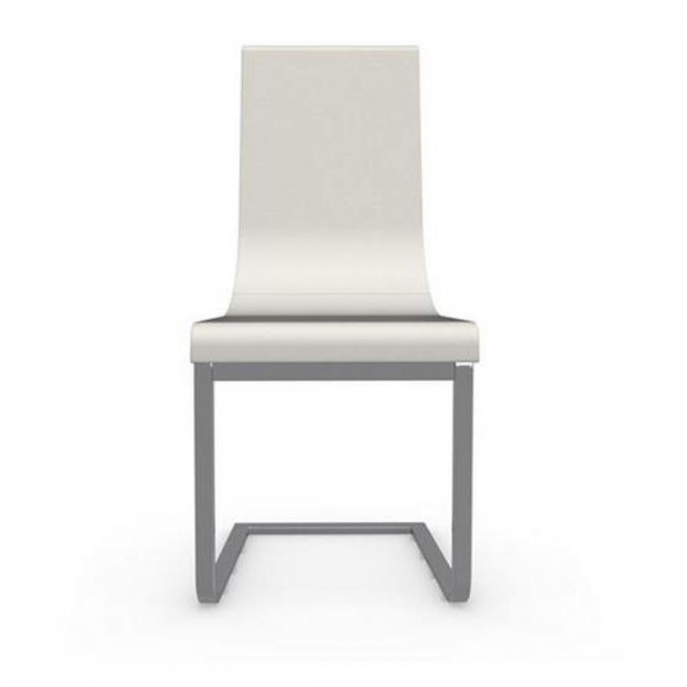 CRUISER chaise haut de gamme de CALLIGARIS assise cuir blanc