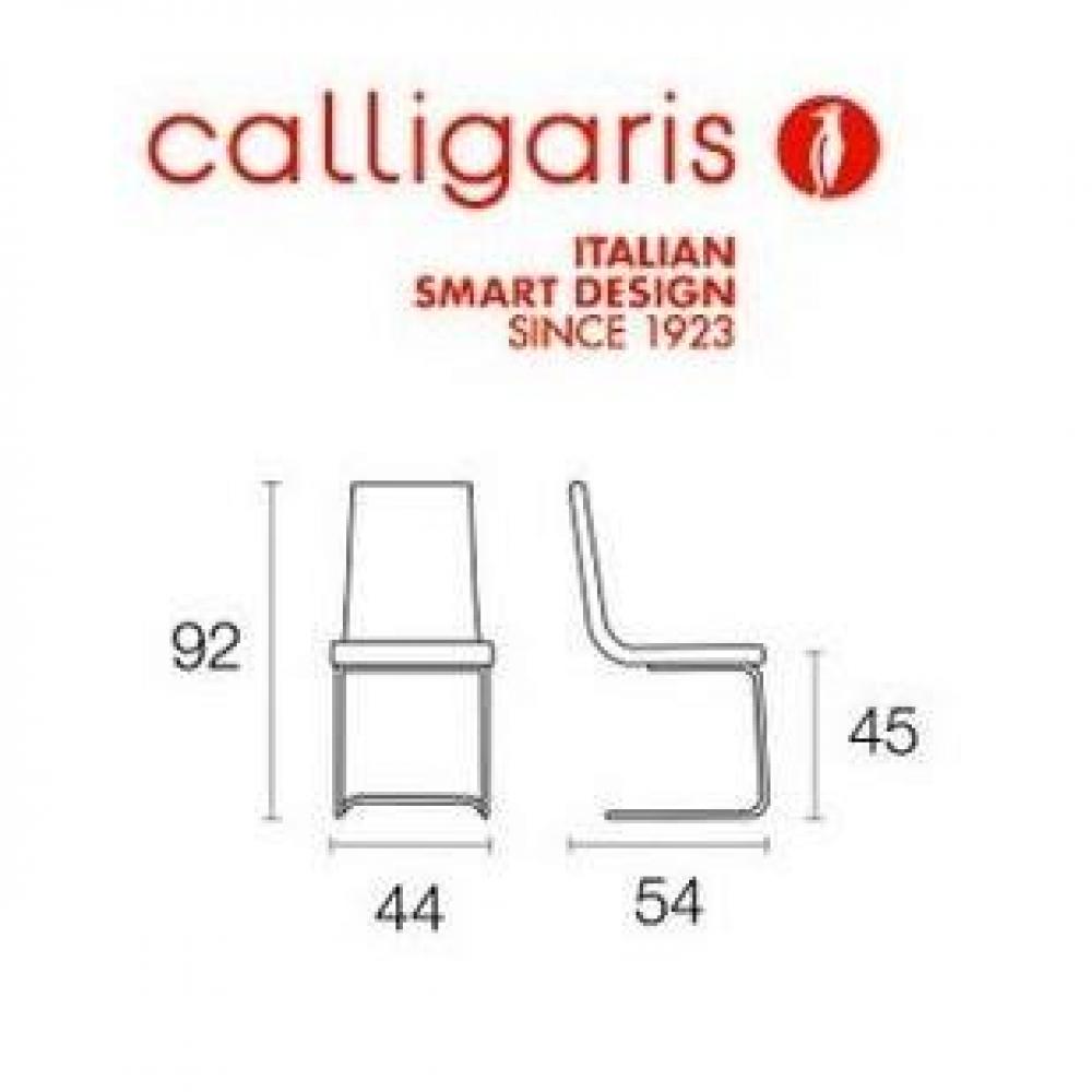 CRUISER chaise haut de gamme de CALLIGARIS assise cuir blanc