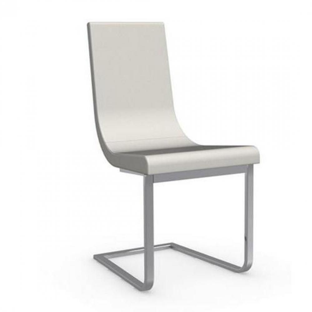 CRUISER chaise haut de gamme de CALLIGARIS assise cuir blanc