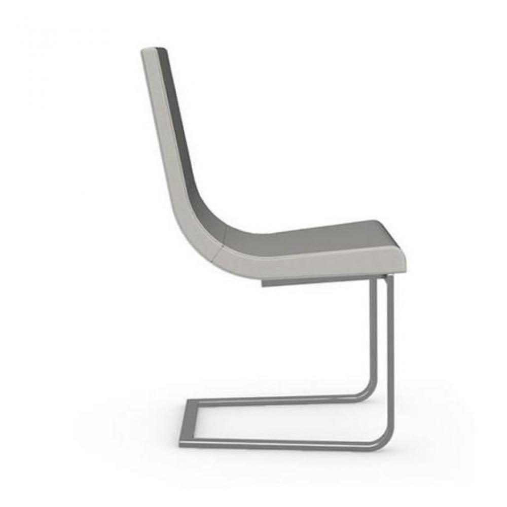 CRUISER chaise haut de gamme de CALLIGARIS assise cuir blanc