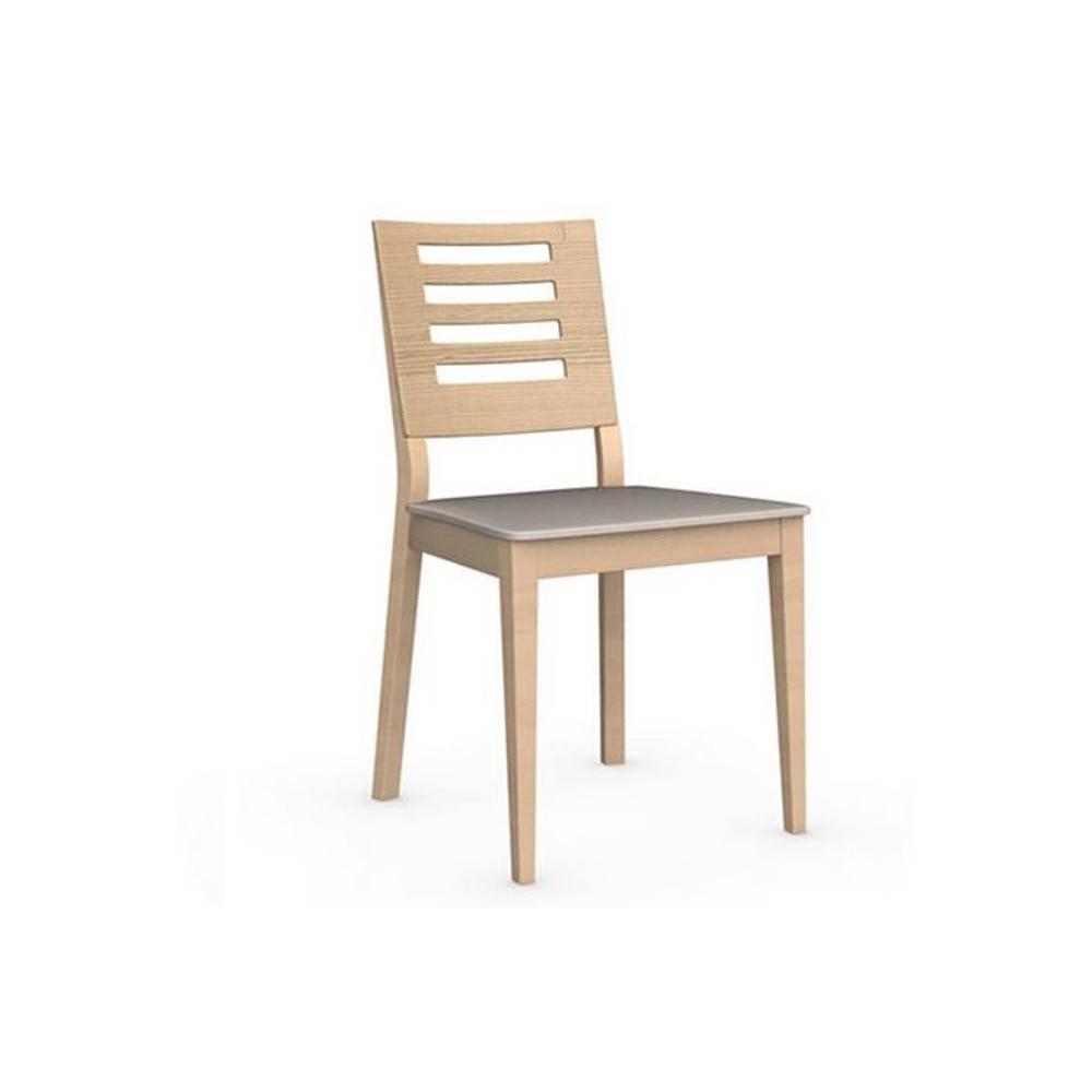 Chaise italienne STYLE  structure chêne assise tissus