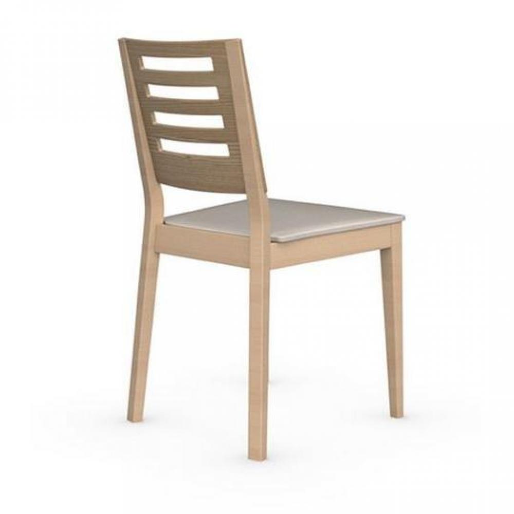 Chaise italienne STYLE  structure chêne assise tissus