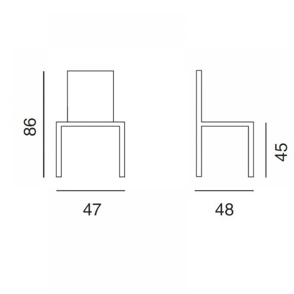 Lot de 2 chaises KRIS blanches empilables piétement en métal.