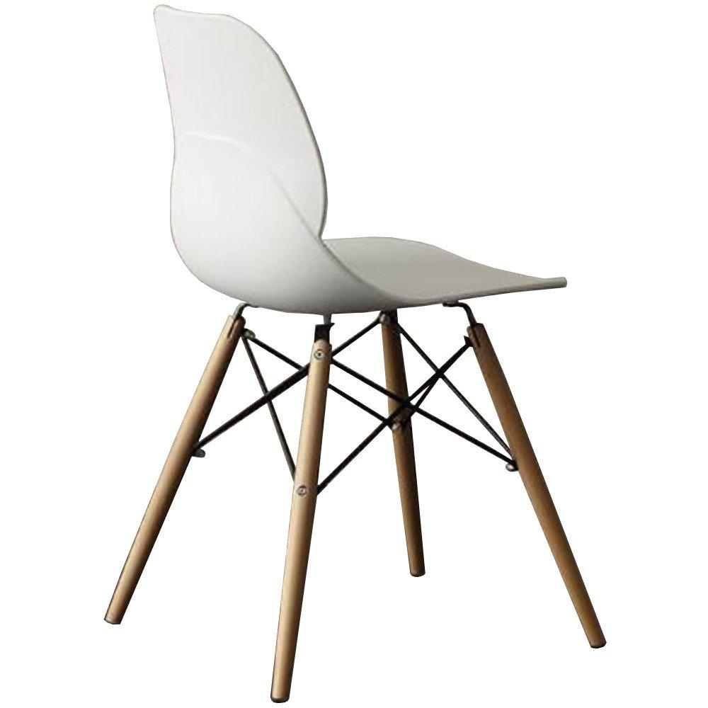 Chaise SHELL WOOD design blanche