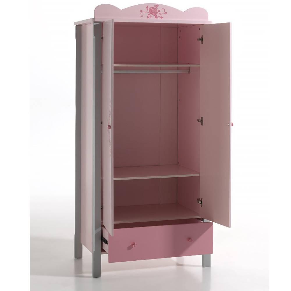 Ensemble chambre à coucher 3 éléments LYLI rose/gris