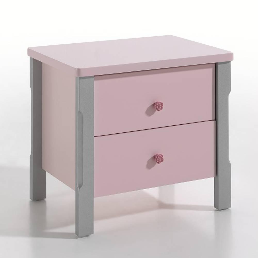 Ensemble chambre à coucher 3 éléments LYLI rose/gris