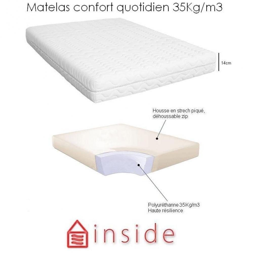 Canapé lit 3 Places CLASSICO Convertible ouverture express 140*190*14cm. microfibre écru