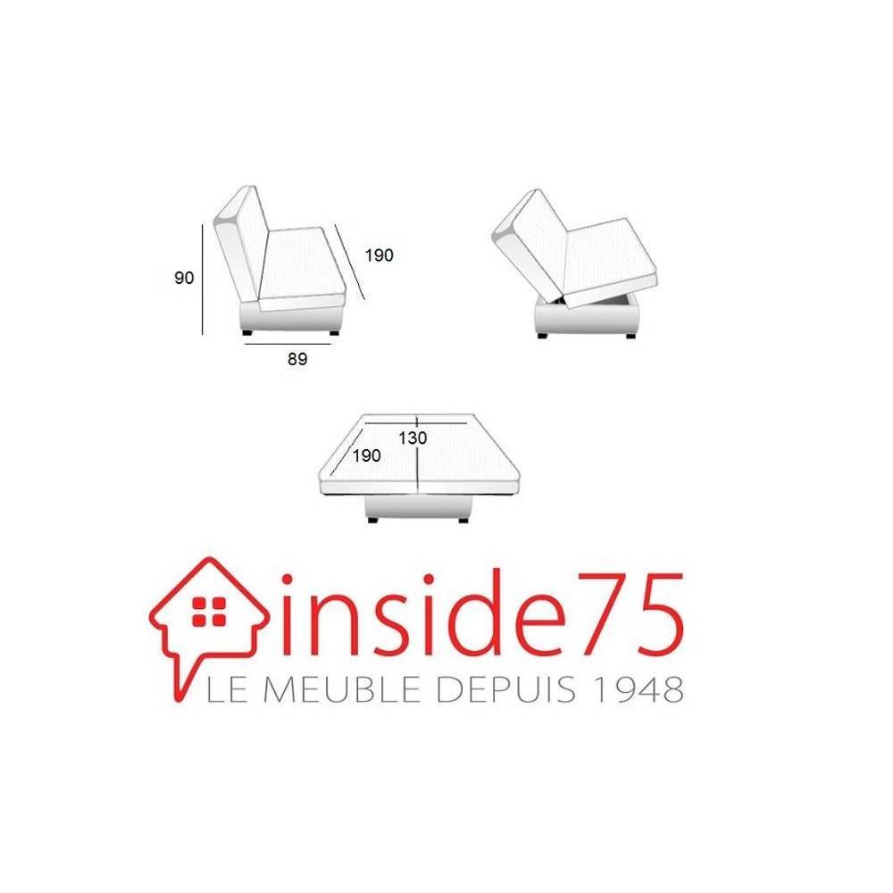 CLIC CLAC LUXE convertible CASLANO écru 130*190cm matelas 12 cm