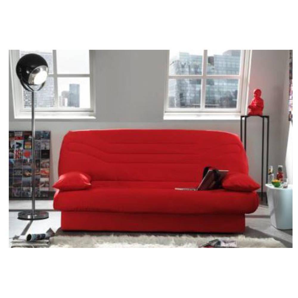 CLIC CLAC LUXE convertible CASLANO rouge 130*190cm matelas 12 cm