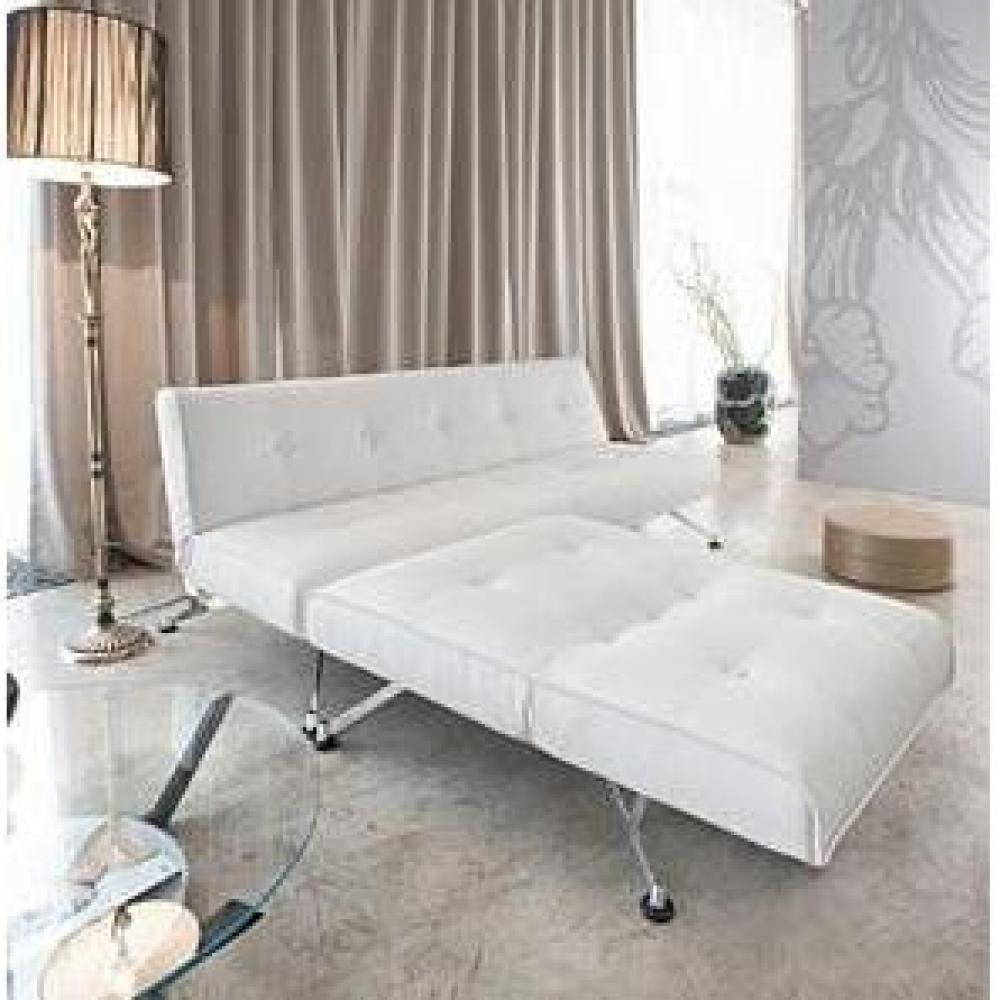 Fauteuil lit design CLUBBER blanc INNOVATION LIVING convertible 113*115cm