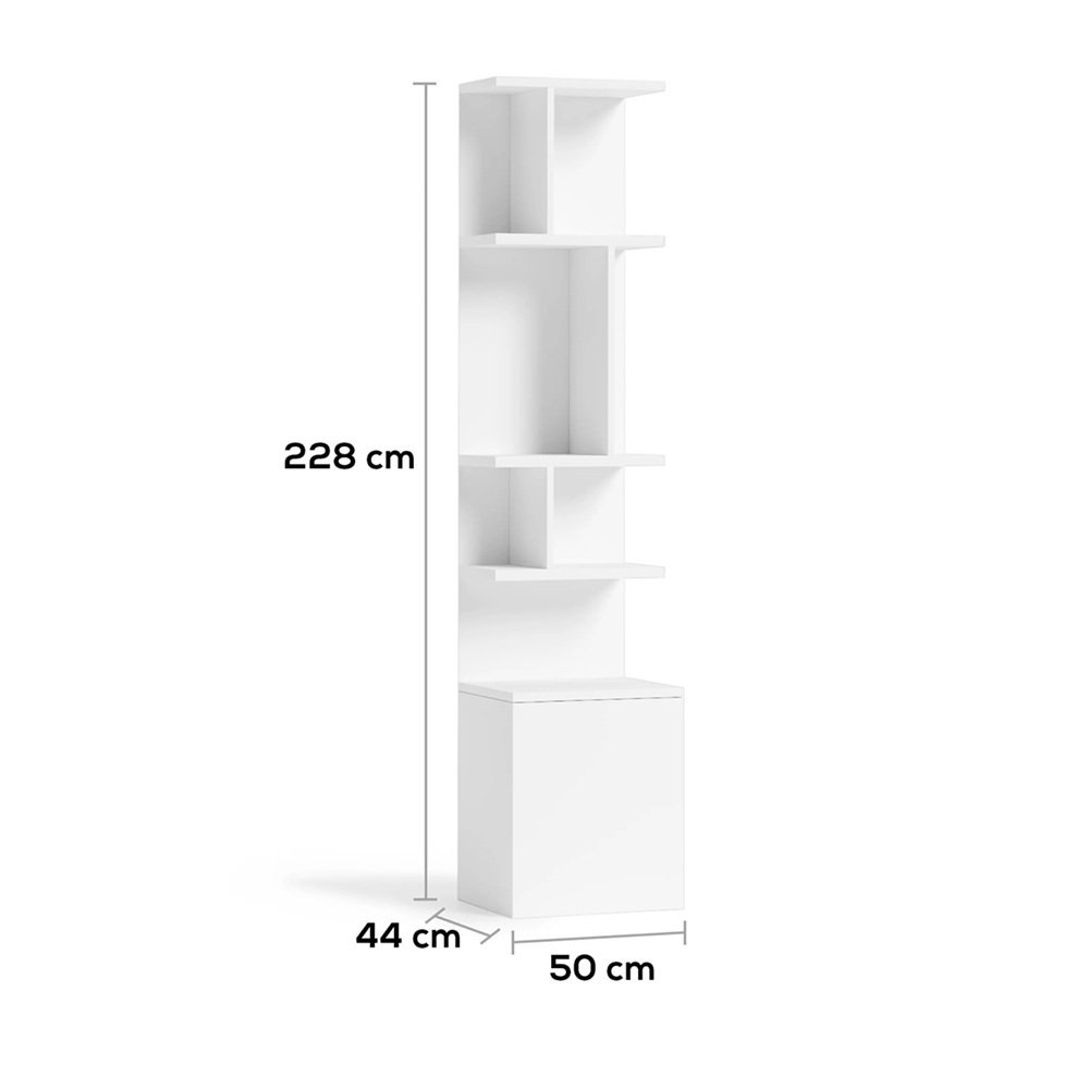 Colonne bibliothèque ROYAL MULTIMO largeur 50 cm blanc