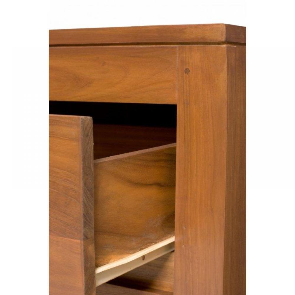 Console baroque VENISE 2 tiroirs coloris argile en manguier