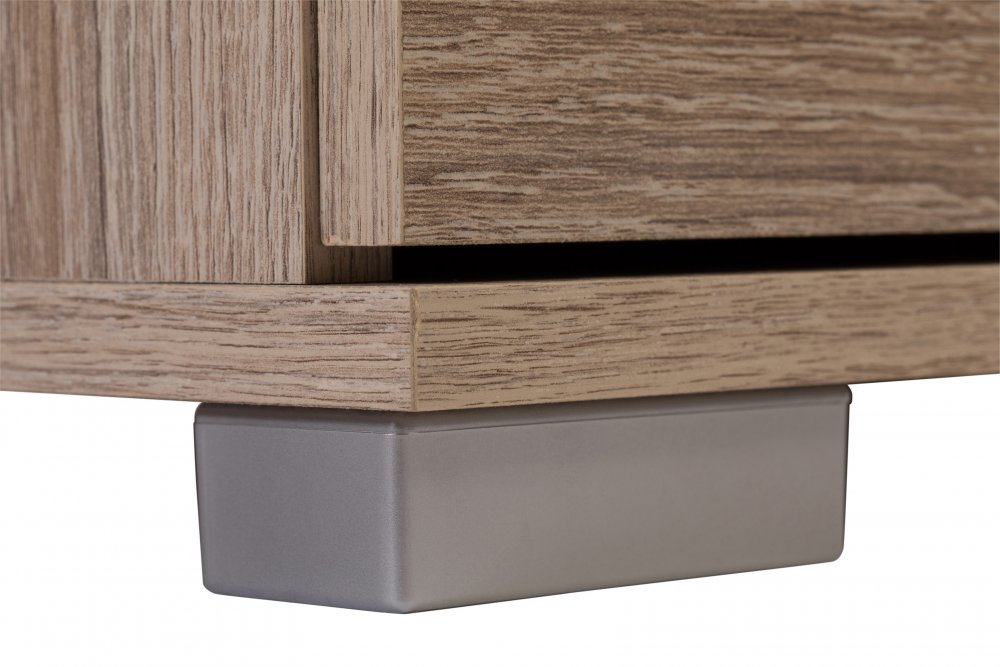 Commode ENSSE 5 tiroirs blanc et miroir