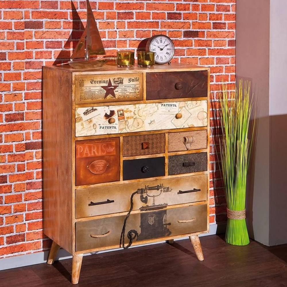 Commode LUCAN 10 tiroirs en bois de manguier
