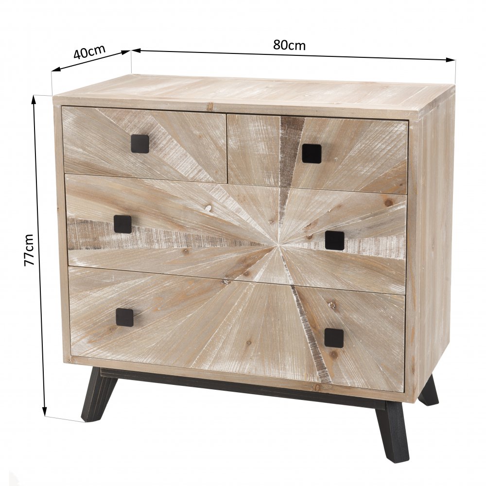 Commode scandinave 4 Tiroirs MANDY