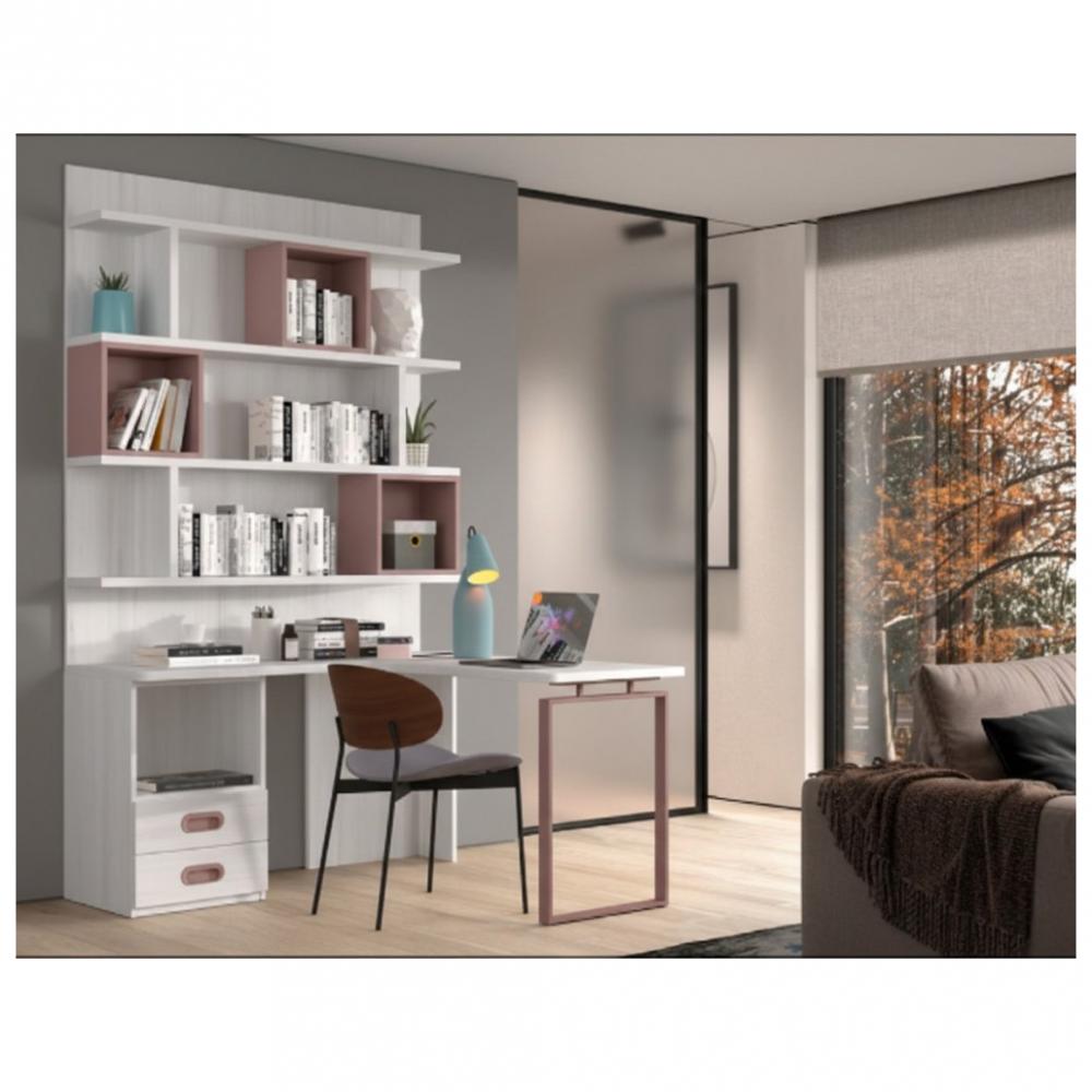 Composition bureau F-804 Finition : Tiza - Rosado / Poignée Circus 