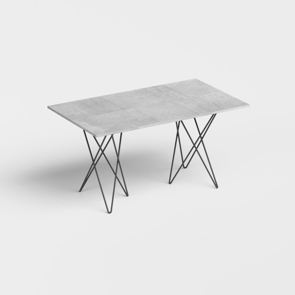 Table console extensible 6 couverts HERMES 140 cm pieds métal plateau stratifié écologique