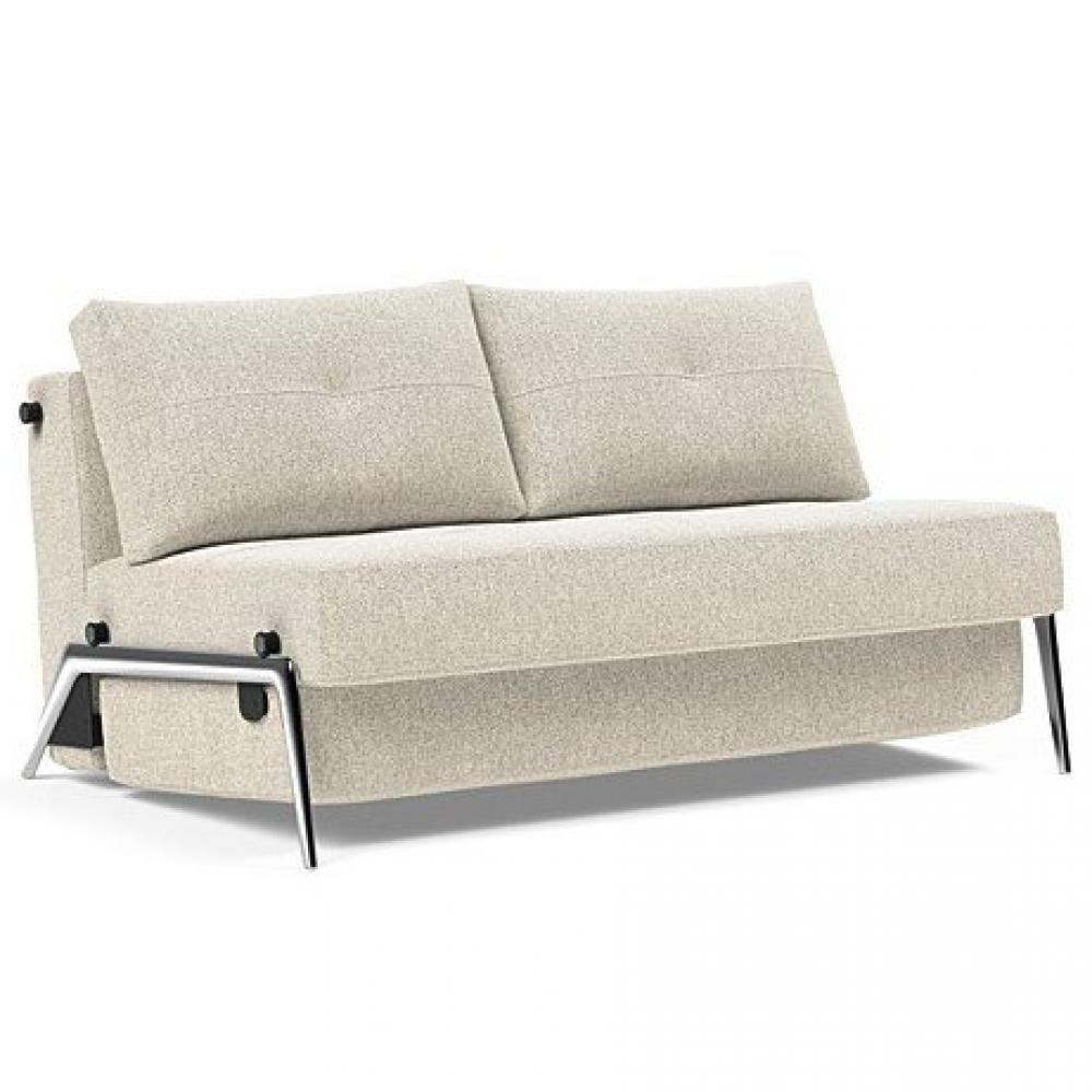 INNOVATION LIVING  Canapé design CUBED 02 ALU convertible 200x140 cm tissu Taura Off White 