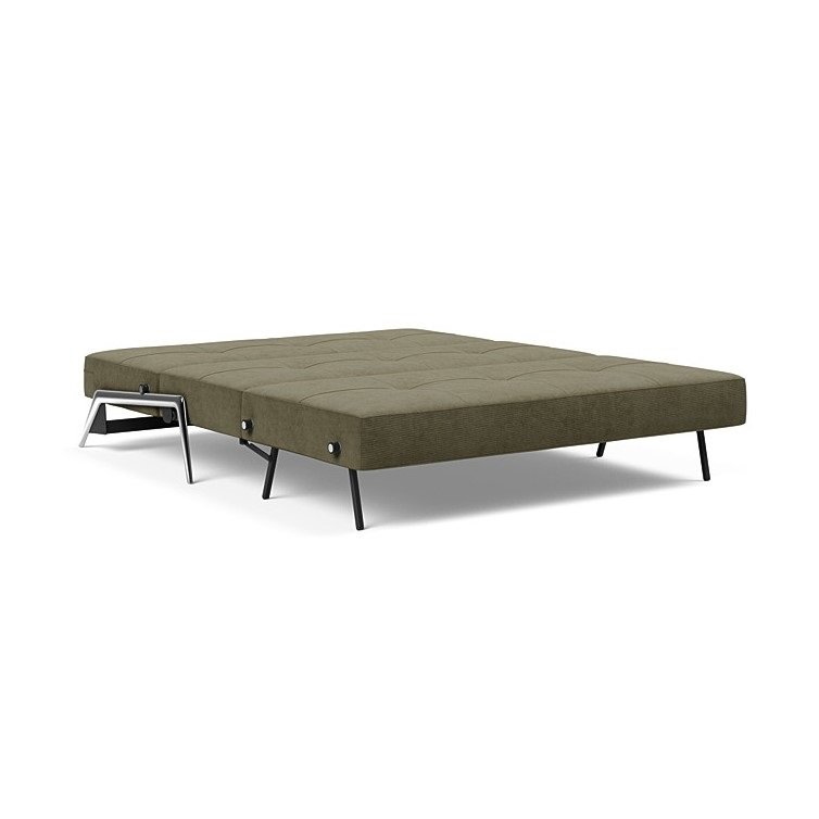 INNOVATION LIVING  Canapé design CUBED 02 ALU convertible 200x160 cm tissu Cordufine Pine Green