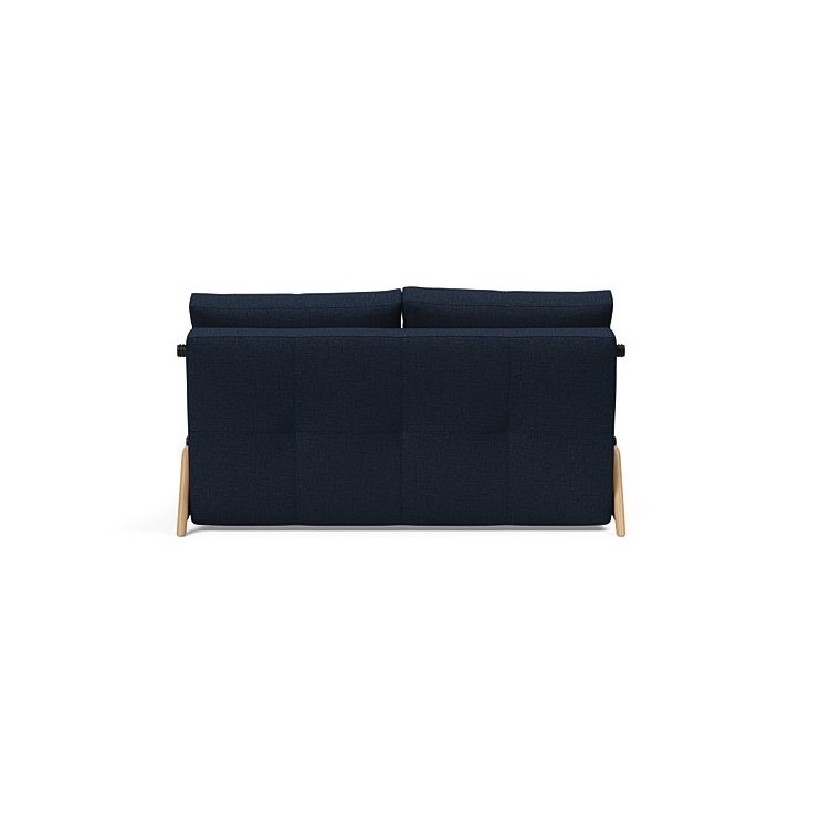 INNOVATION LIVING  Canapé design CUBED 02 WOOD convertible lit 200x140 cm tissu Mixed Dance Blue