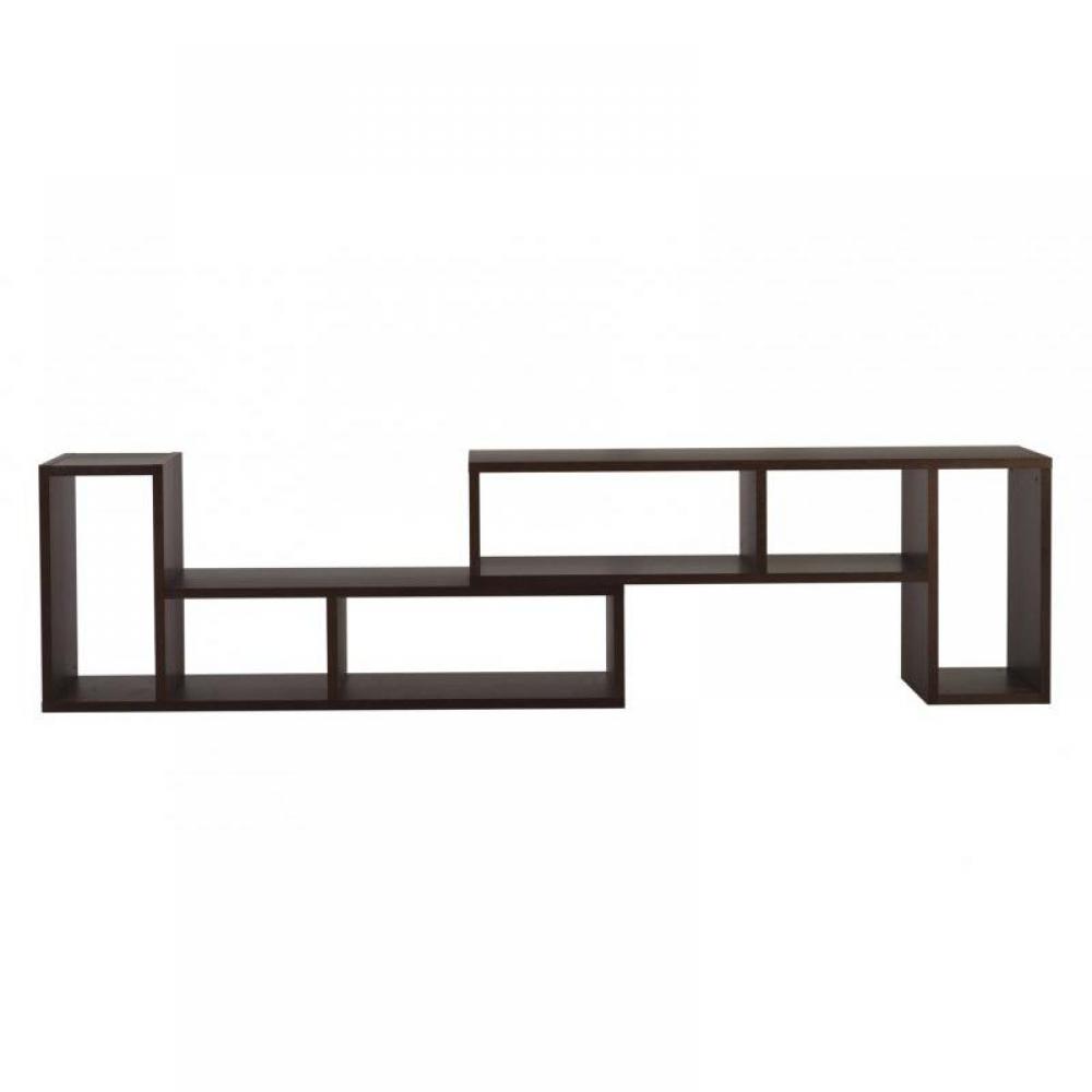 DOMINO étagère modulable wengé 3 casiers