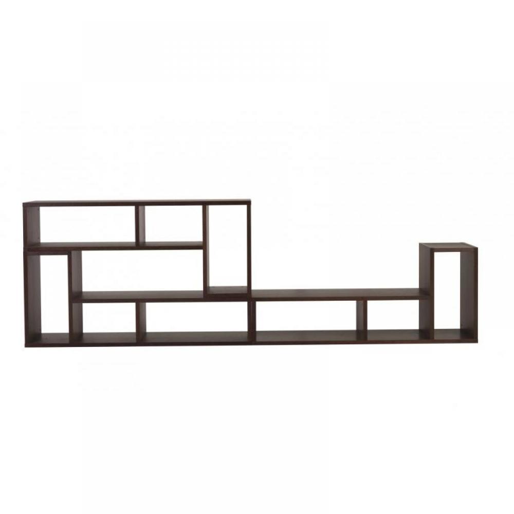 DOMINO étagère modulable wengé 3 casiers