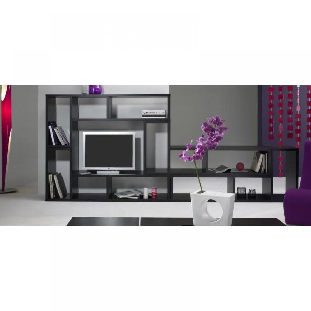 DOMINO étagère modulable wengé 3 casiers