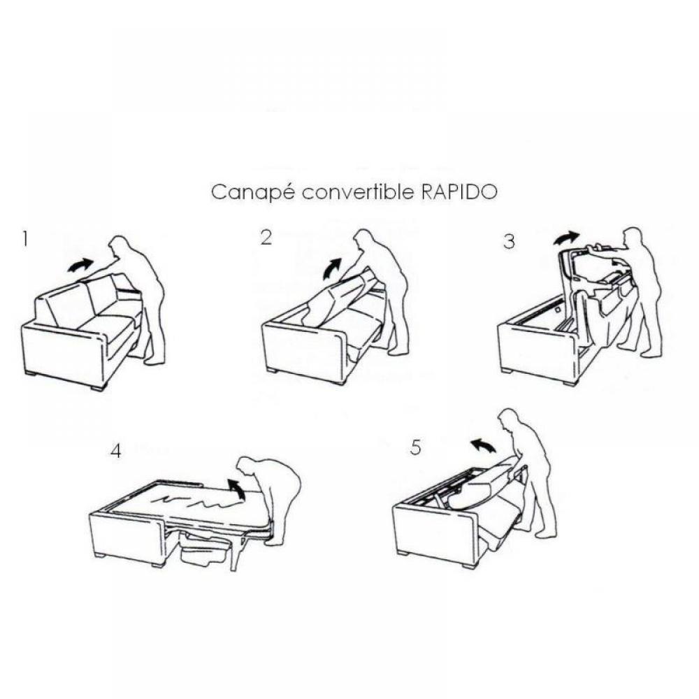 Canapé-Lit 2-3 Places DREAMER Convertible express 120*192*16  microfibre vert matelas 16 cm