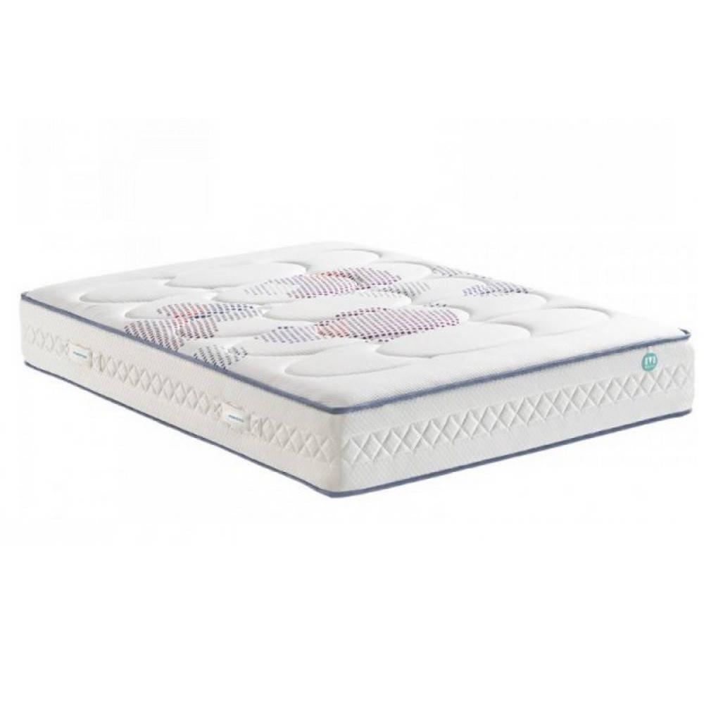 Ensemble MERINOS double sommier ferme avec matelas ENERGETIK à ressorts ensachés couchage 2*80*200cm