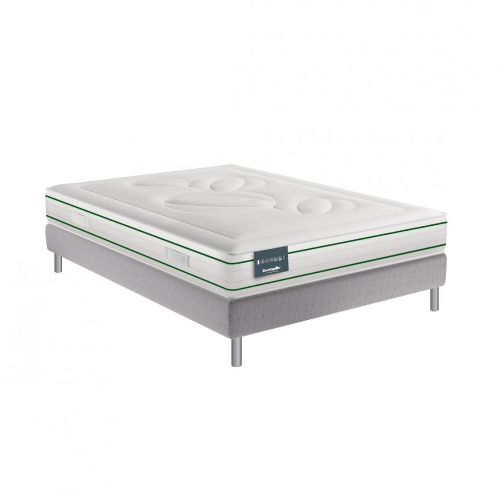 Ensemble Dunlopillo EUGEN 7 140 x 200 cm matelas 100% Latex 22 cm sommier à lattes fixe