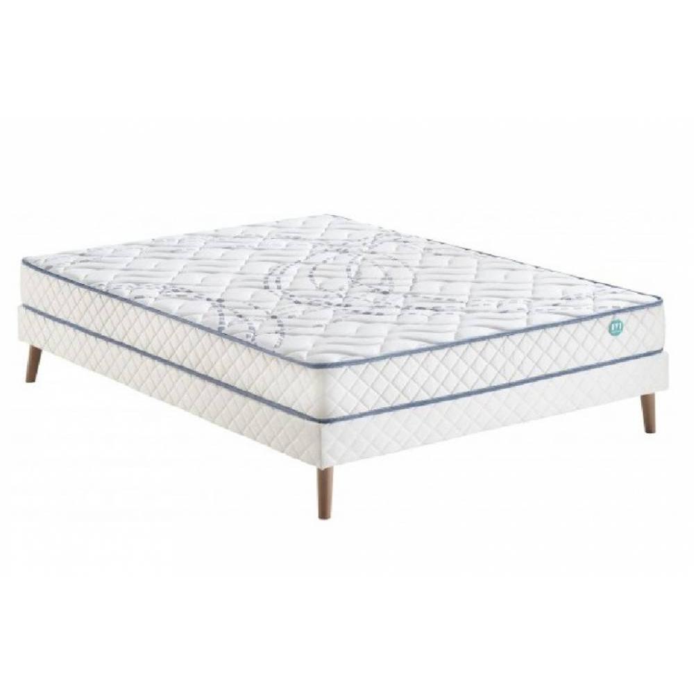 Ensemble MERINOS sommier morphologique 3 zones avec matelas MEKY longueur couchage 200cm